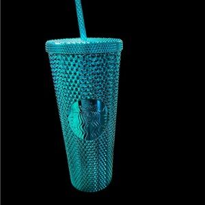 Starbucks Turquoise Textured Tumbler with Straw